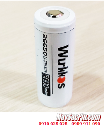 WƯKKOS 26650, Pin sạc Lithium Li-ion 3.7v WƯKKOS 26650 (5000mAh, 18Wh) chính hãng